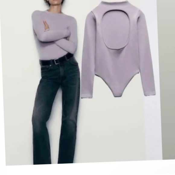 ZARA Lilac Open Back Long Sleeve Top (XS/S) - Limitless Contour Collection - Picture 2 of 10